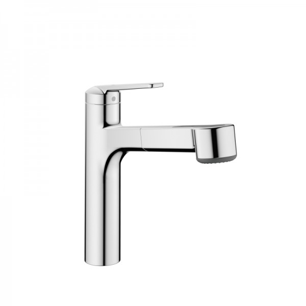 KWC Hebelmischer Auszugbrause DOMO 6.0 ganzchrom A 225, Niederdruck, 10665033000FL