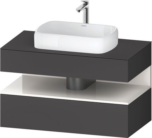 Duravit Qatego Konsolenwaschtischunterbau wandhängend Graphit Matt 1000x550x600 mm - QA4731022490010