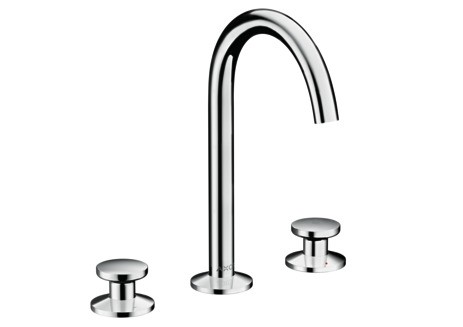 Hansgrohe 3-Loch Waschtischarmatur Select 170 Axor One m.Push-Open Ablaufgarnitur chr., 48070000