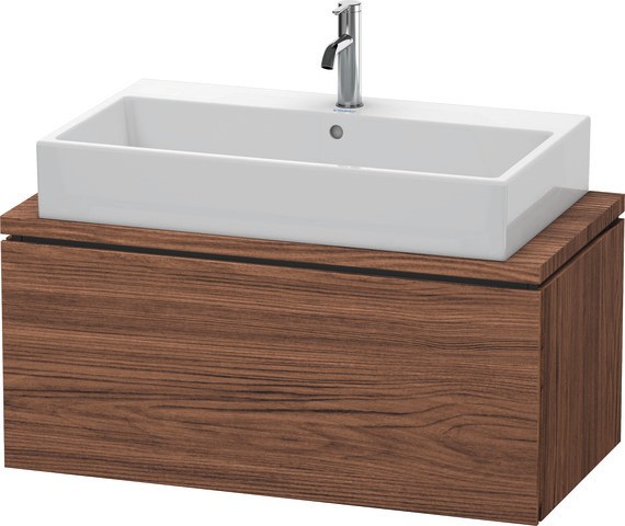 Duravit L-Cube Konsolenwaschtischunterbau wandhängend Nussbaum dunkel Matt 920x477x400 mm - LC580302