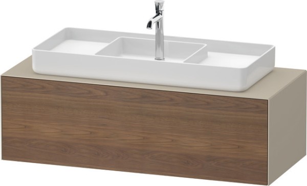 Duravit White Tulip Konsolenwaschtischunterbau wandhängend Amerikanischer Nussbaum & Taupe Matt & Se