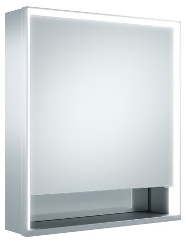 Keuco Spiegelschrank Royal Lumos 14301,li Wandvorbau,silber-eloxiert,650x735x165mm, 14301171201