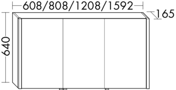 Burgbad Spiegelschrank Bel Matt 640x1408x165 Bel Lack Matt, SPFV140LPN274