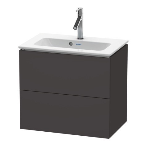 Duravit L-Cube Waschtischunterbau wandhängend Graphit Supermatt 620x391x550 mm - LC625608080