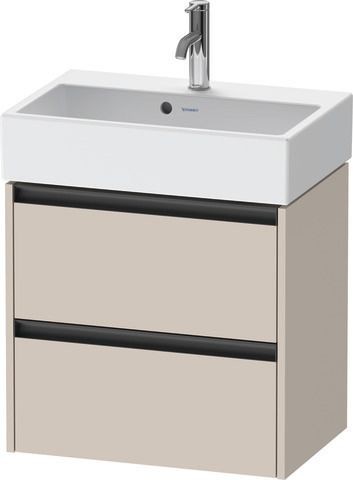 Duravit Ketho.2 Waschtischunterbau wandhängend Taupe Matt 584x390x549 mm - K25273091910000