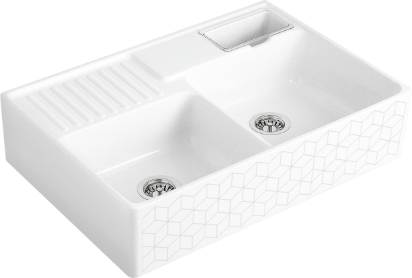 Villeroy & Boch Spülstein 895x630mm Exc-Garn. Spülbecken m.tig aus Keramik Mosaique, 632392M1