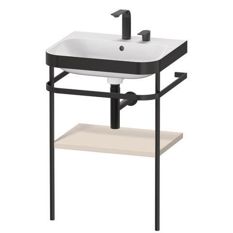 Duravit Happy D.2 Plus c-bonded Set mit Metallkonsole Taupe Supermatt 575x490x850 mm - HP4735E8383