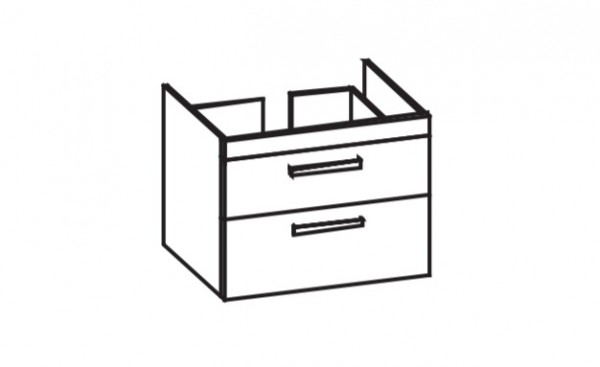 Artiqua 411 Waschtischunterschrank für Starck 3 030480 Weiß Matt Select, 411-WU2L-D05-7161-171