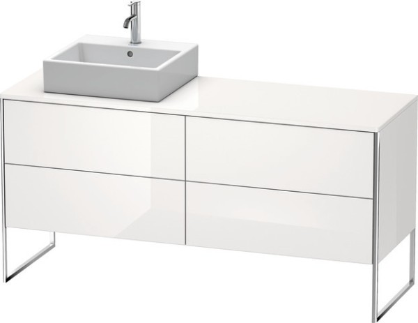 Duravit XSquare Konsolenwaschtischunterbau bodenstehend Weiß Hochglanz 1600x548x778 mm - XS4924L8585