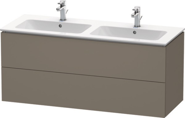 Duravit L-Cube Waschtischunterbau wandhängend Flanell Grau Seidenmatt 1290x481x550 mm - LC625809090