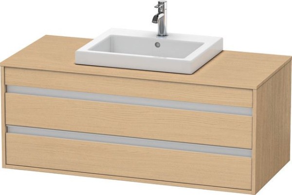 Duravit Ketho Konsolenwaschtischunterbau wandhängend Natur Eiche Matt 1200x550x496 mm - KT675603030