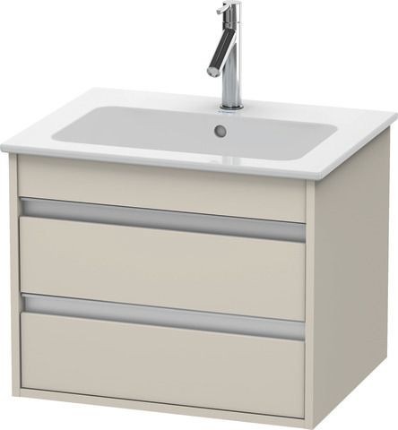 Duravit Ketho Waschtischunterbau wandhängend Taupe Matt 600x475x480 mm - KT642809191