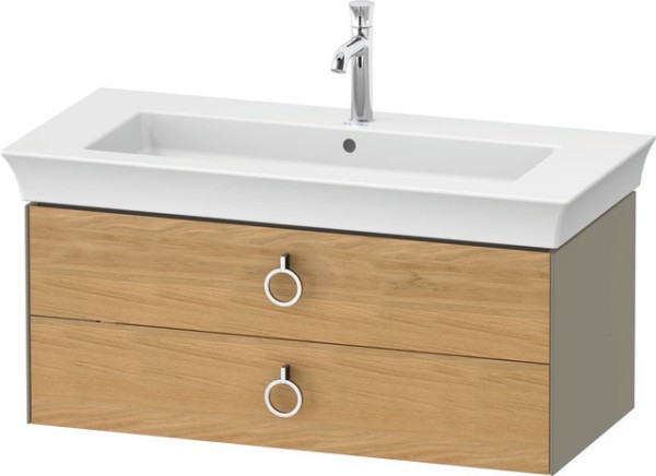 Duravit White Tulip Waschtischunterbau wandhängend Natur Eiche & Stein Grau Hochglanz & Matt 984x458