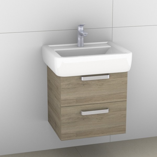 Artiqua 413 Waschtischunterschrank für Renova Plan 222256, 222257 Sanremo Eiche quer NB, 413-WU2L-K5