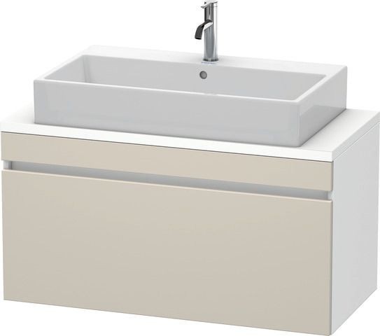 Duravit DuraStyle Konsolenwaschtischunterbau wandhängend Taupe & Weiß Matt 1000x478x512 mm - DS53040
