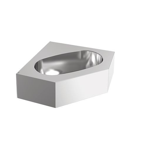 KWC Aquarotter Einzelwaschtisch, ANIMA, Edelstahl, Eckmontage, 310x121x310 mm, 203.0499.146