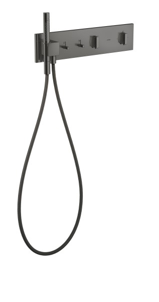 Hansgrohe Thermostatmodul 470/110 Axor ShowerComposition 2 Verbraucher, polished black chrome, 12571