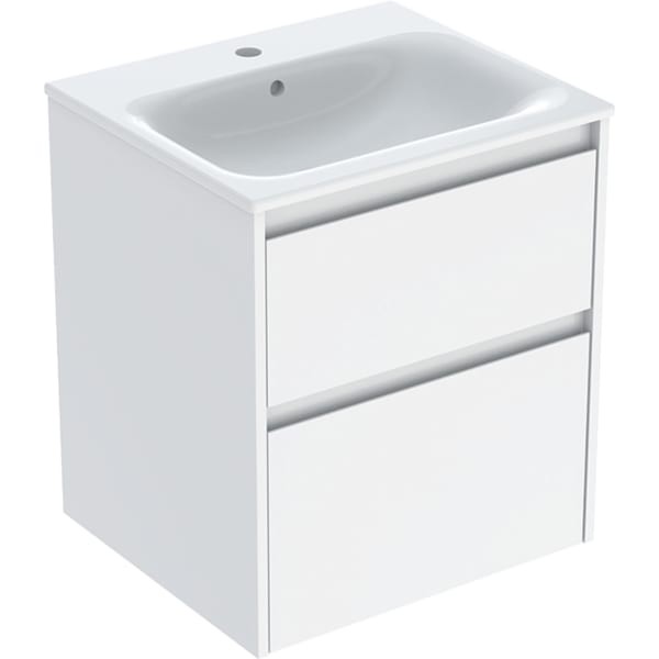 Geberit Renova Plan Set Möbelwaschtisch schmaler Rand, mit Unterschrank, zwei, 504038011