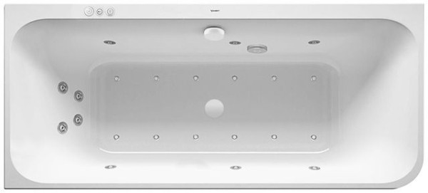 Duravit Happy D.2 Plus Whirlwanne Weiß / Graphit Supermatt 1800x800 mm - 760449800CP1000