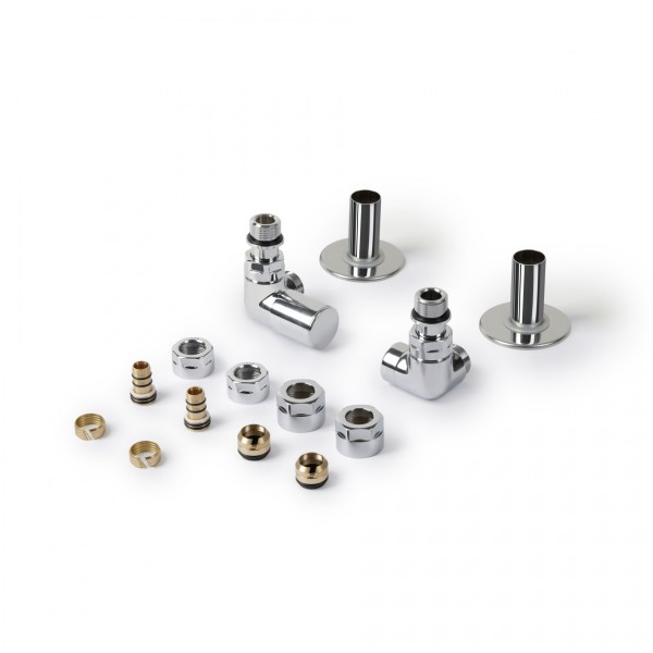 Terma VISION - Set Winkeleck-Regelventil links, TGERVISIL, freie Farbwahl