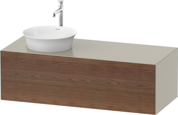 Duravit White Tulip Konsolenwaschtischunterbau wandhängend Amerikanischer Nussbaum & Taupe Matt & Se