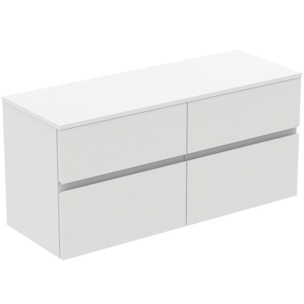 Ideal Standard Waschtischunterschrank Finesse o.Ausschnitt 1202x440x558mm 4 Auszüge Weiss matt, E342