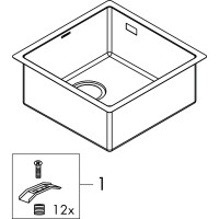 Vorschau: Hansgrohe Unterbauspüle Vorschau: Hansgrohe Unterbauspüle 450 S719-U450, 43426800