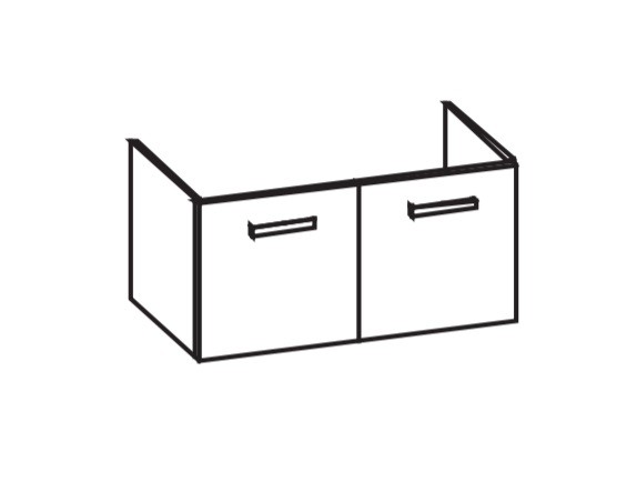 Artiqua 411 Waschtischunterschrank für P3 Comforts 233210, 233310, 233410 Eiche Ribbeck quer NB, 411