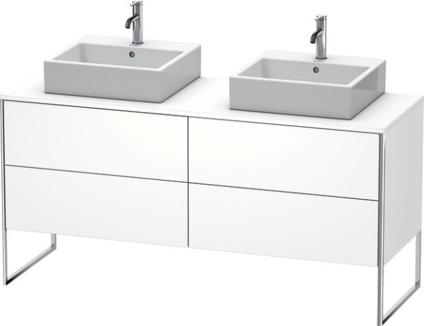 Duravit XSquare Konsolenwaschtischunterbau bodenstehend Weiß Matt 1600x548x778 mm - XS4927B1818
