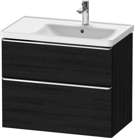 Duravit D-Neo Waschtischunterbau wandhängend Eiche Schwarz Matt 784x452x625 mm - DE4358010160000