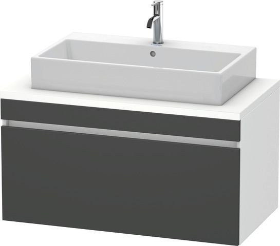 Duravit DuraStyle Konsolenwaschtischunterbau wandhängend Graphit & Weiß Matt 1000x548x512 mm - DS531