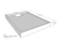 Neuesbad Wannenträger für Neuesbad Wannenträger für Bette superflach 140x100x3,5
