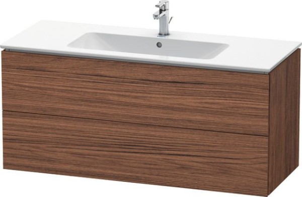 Duravit L-Cube Waschtischunterbau wandhängend Nussbaum dunkel Matt 1220x481x550 mm - LC624302121