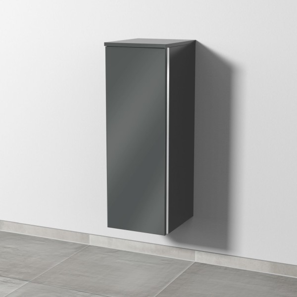 Sanipa 3way Mittelschrank mit 1 Tür, Anthrazit-Glanz, BS11879