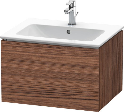 Duravit L-Cube Waschtischunterbau wandhängend Nussbaum dunkel Matt 620x481x400 mm - LC614002121
