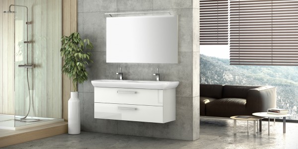 Artiqua 413 Waschtischunterschrank für Renova Plan 222255, 222258 Stahlgrau, 413-WU2L-3-K51-7142-88