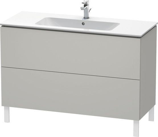 Duravit L-Cube Waschtischunterbau bodenstehend Betongrau Matt 1220x481x704 mm - LC662800707