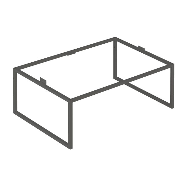 KEUCO X-Line Waschtischuntergestell 65 x 25,5 x 47 cm, vulkanit, 33198970002