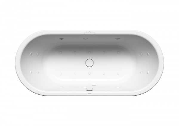 Kaldewei Badewanne CENTRO DUO OVAL Mod.128-1 BODY & SOUL, 1800 x 800, alpin,re,Sicht. weiß