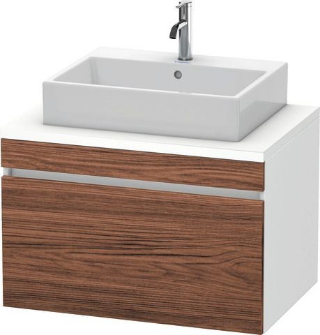 Duravit DuraStyle Konsolenwaschtischunterbau wandhängend Nussbaum dunkel & Weiß Matt 800x548x512 mm