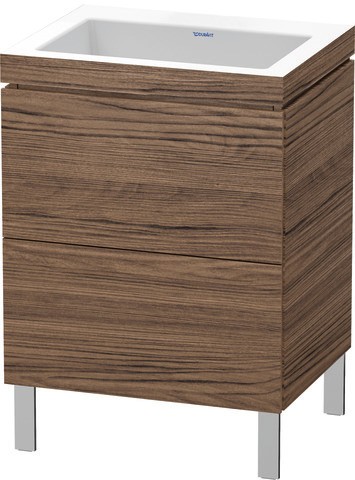 Duravit L-Cube c-bonded Set bodenstehend Nussbaum dunkel Matt 600x480x698 mm - LC6936N2121