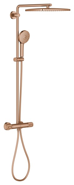 GROHE Thermostat-Duschsystem Euphoria 350x230, 114273 Wandmontage warm sunset gebürstet, 114273DL00