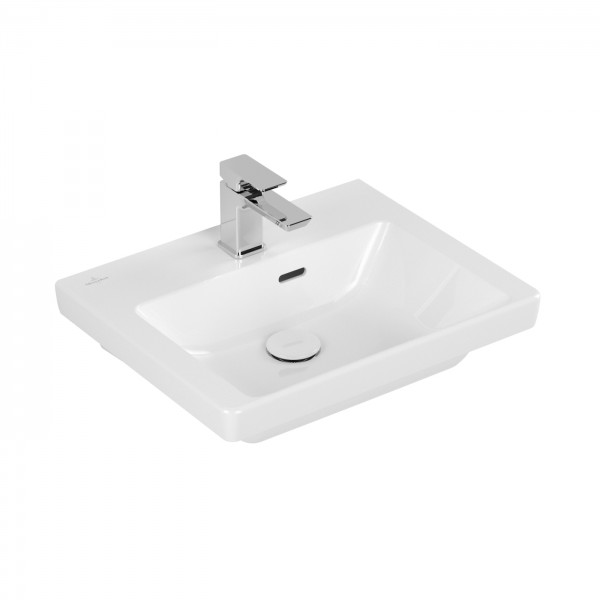 Villeroy & Boch Subway 3.0 Handwaschbecken, 500 x 400 x 145 mm, Weiß Alpin CeramicPlus, mit Überlauf