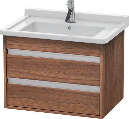 Duravit Ketho Waschtischunterbau wandhängend Nussbaum Matt 650x455x480 mm - KT664307979