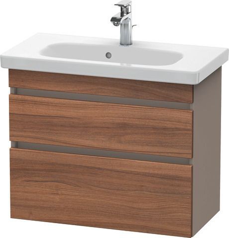 Duravit DuraStyle Waschtischunterbau wandhängend Nussbaum & Basalt Matt 730x368x610 mm - DS649907943