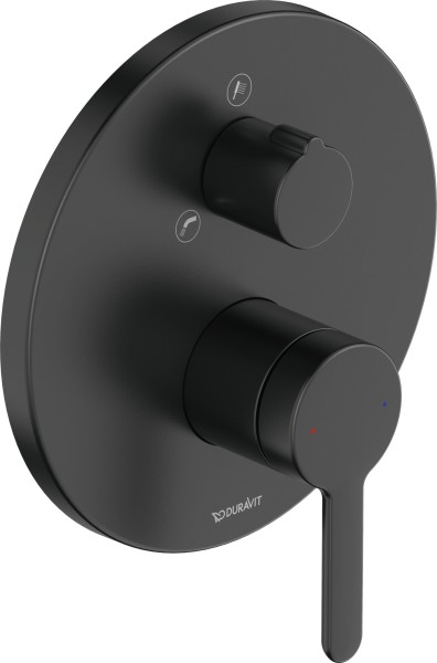Duravit C.1 Einhebel-Wannenmischer Unterputz Schwarz Matt 170x77x170 mm - C15210012046