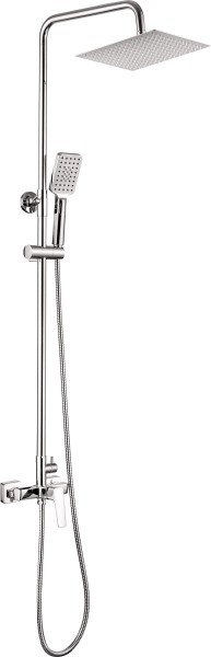 Neuesbad Serie 660 3-Funktionen Duschsäule mit Armatur, Chrom