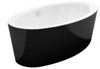 Bette Home Oval Bette Home Oval Silhouette 8994CFXXK, 180x100x45 cm bicolour schwarz glänzend, 8994-350CFXXK