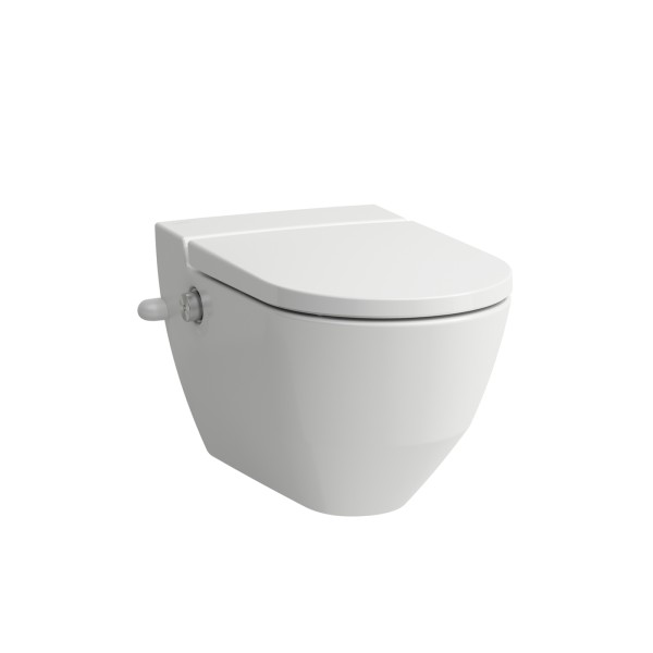 Laufen Wand-Tiefspül-Dusch-WC CLEANET NAVIA 580x360 rimless ext Anschluss weiß matt, H8206017577171