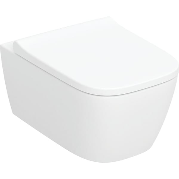 Geberit iCon Set Wand-WC Tiefspüler, eckig, geschlossenes Keramikdesign, TurboFlush, 503162001